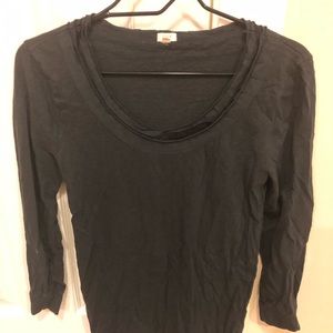 Jcrew three quarter sleeve grey shirt size M